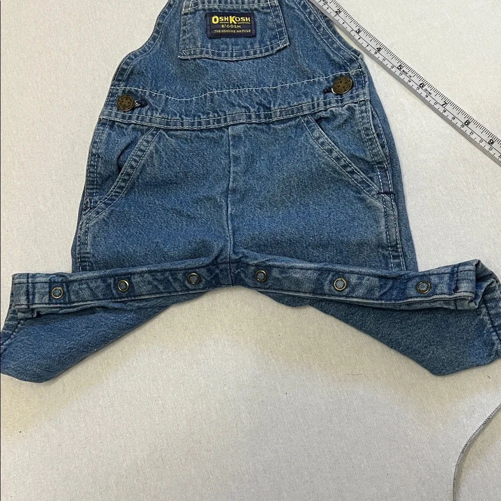 Vintage OshKosh BGosh Vestbak Genuine Article Union Made Baby Denim Overalls 3-6